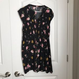 Free People Black Summer Floral Dress M